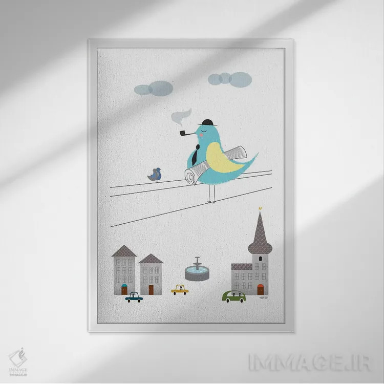 تابلو مدرن خوب باش اثر توماس دیزاین - نمای قابدار سفید