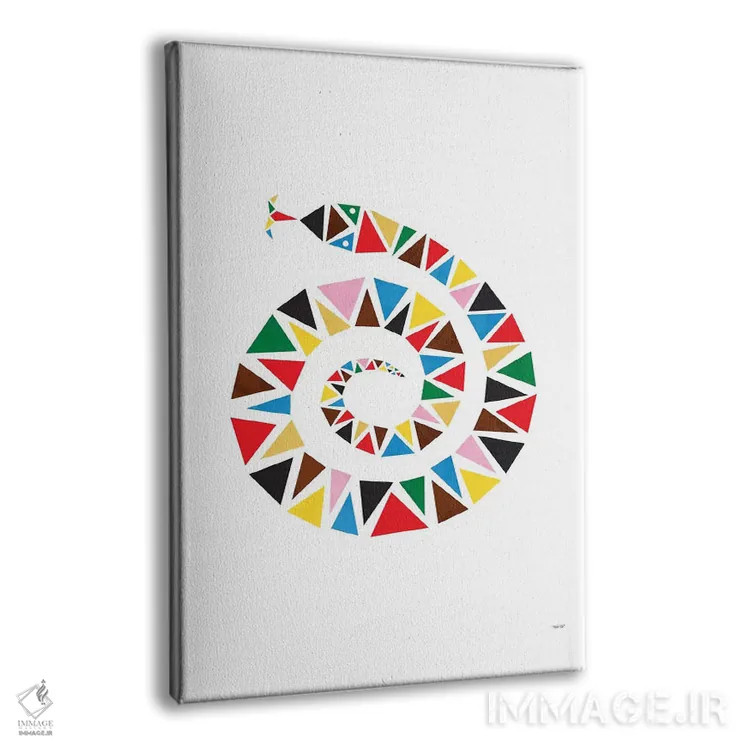 تابلو مدرن رنگ مار اثر توماس دیزاین - نمای پرسپکتیو محصول