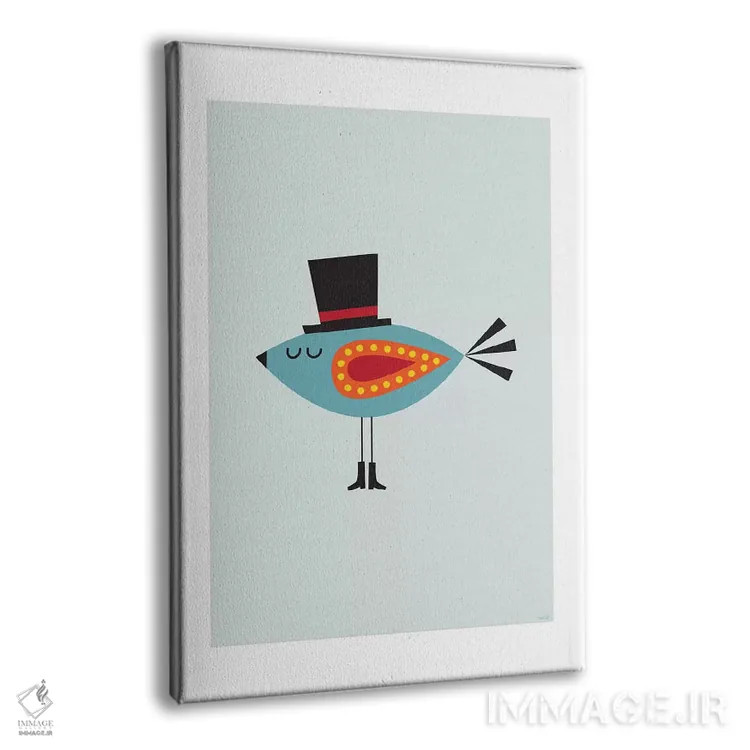 تابلو مدرن پرنده اثر توماس دیزاین - نمای پرسپکتیو محصول