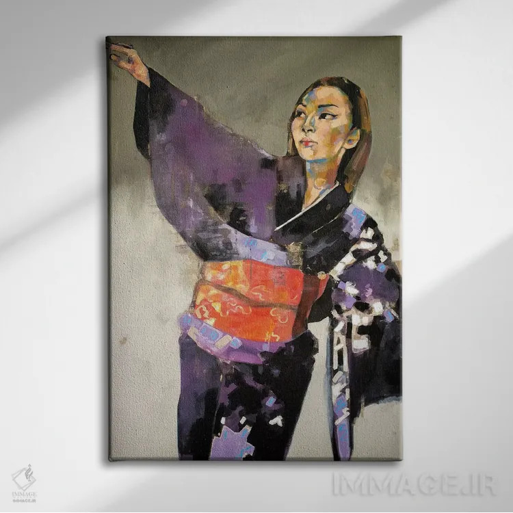 تابلو دکوراتیو شخصیت با دست بالا اثر توماس دونالدسون - نمای روبهرو روی دیوار