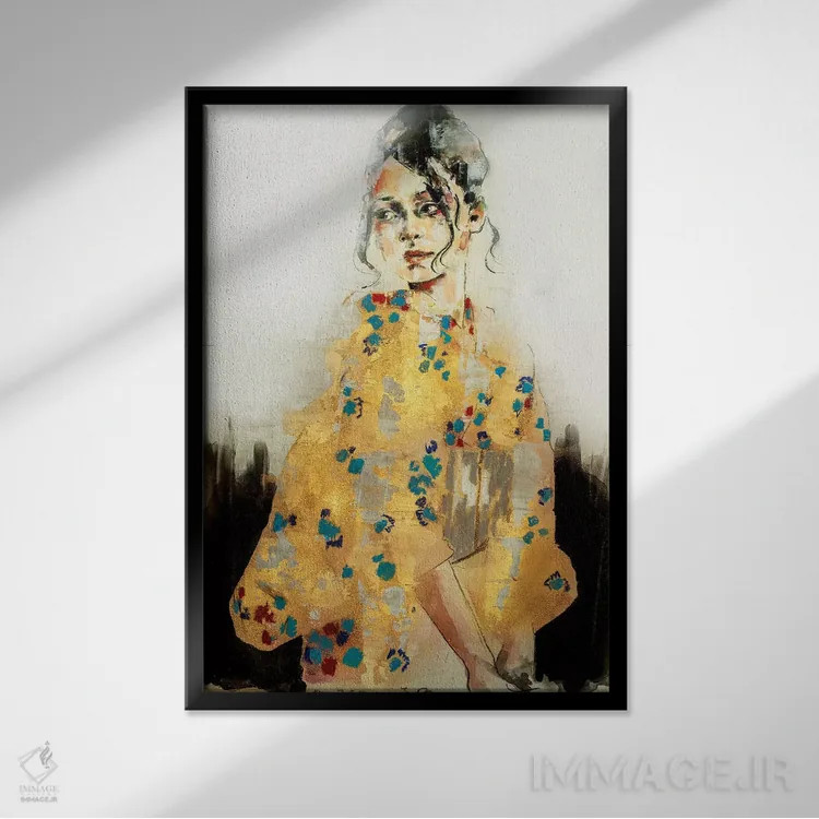 تابلو دکوراتیو کیمون اثر توماس دونالدسون - نمای قابدار مشکی
