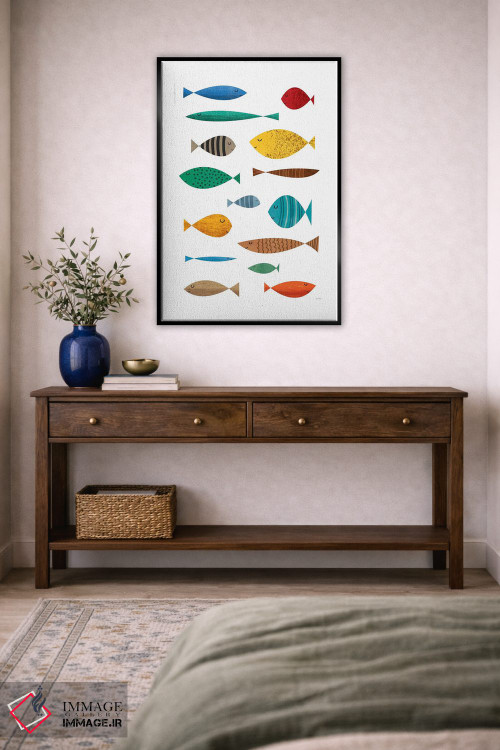 تابلو دکوراتیو ماهی اثر توماس دیزاین - D5B