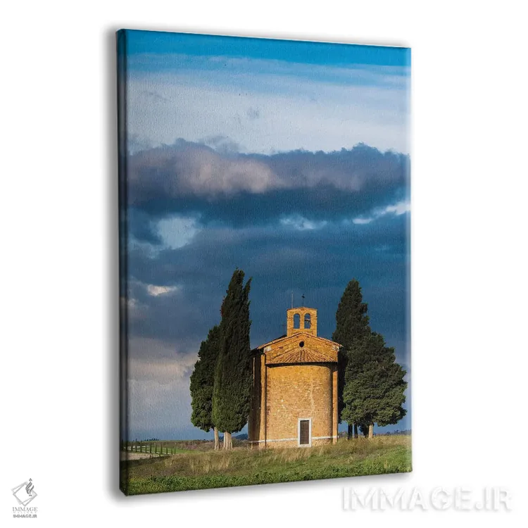 تابلو دکوراتیو Tuscany, Val Di D'Orcia, Vitaleta chapel in the morning.,ایتال… اثر تری اگرز - نمای پرسپکتیو محصول