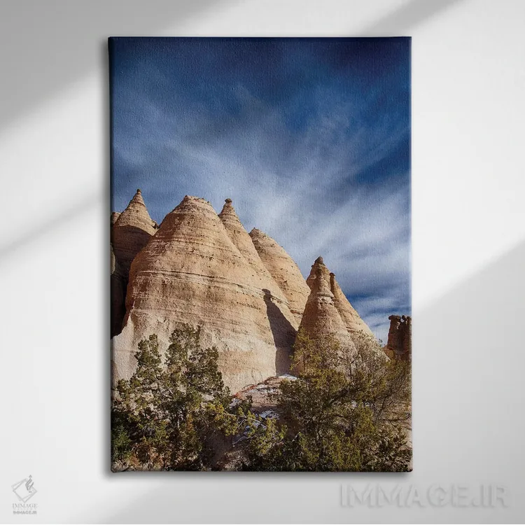 تابلو دکوراتیو New Mexico, Cochiti, Tent Rocks Monument,آمریکا، نیومکزیکو، کو… اثر تری اگرز - نمای روبهرو روی دیوار