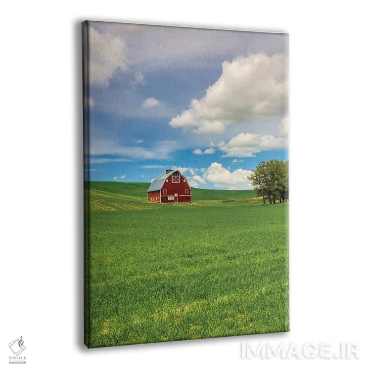 تابلو دکوراتیو Washington State, Red Barn in Spring,آمریکا، واشنگتن، انبار قر… اثر تری اگرز - نمای پرسپکتیو محصول