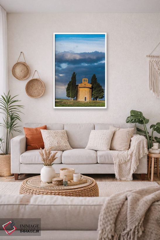 تابلو دکوراتیو Tuscany, Val Di D'Orcia, Vitaleta chapel in the morning.,ایتال… اثر تری اگرز - D1W