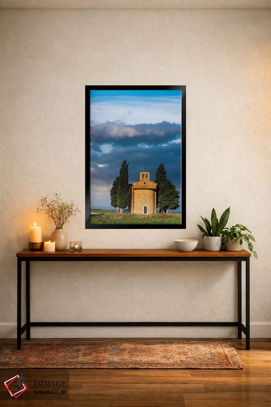 تابلو دکوراتیو Tuscany, Val Di D'Orcia, Vitaleta chapel in the morning.,ایتال… اثر تری اگرز - D4B