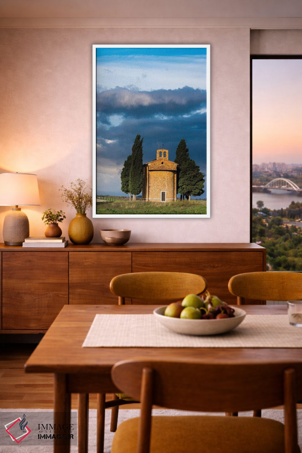 تابلو دکوراتیو Tuscany, Val Di D'Orcia, Vitaleta chapel in the morning.,ایتال… اثر تری اگرز - D5W