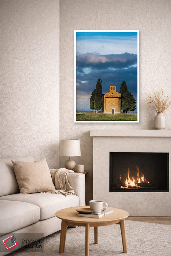 تابلو دکوراتیو Tuscany, Val Di D'Orcia, Vitaleta chapel in the morning.,ایتال… اثر تری اگرز - D6W