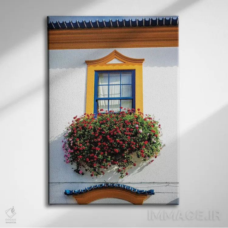 تابلو دکوراتیو Aveiro. Colorful houses.,پرتغال، آویرو. خانه های رنگارنگ اثر تری اگرز - نمای روبهرو روی دیوار