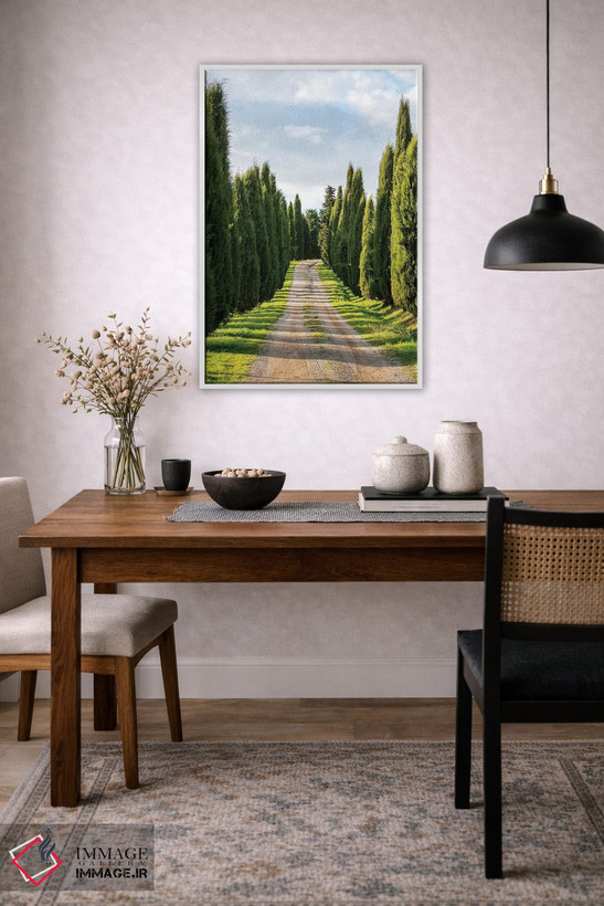 تابلو دکوراتیو Tuscany, Long Driveway lined with Cypress trees,ایتالیا، توسکا… اثر تری اگرز - D4W