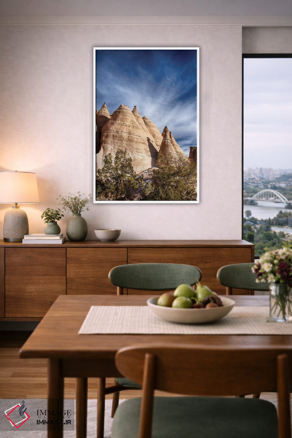 تابلو دکوراتیو New Mexico, Cochiti, Tent Rocks Monument,آمریکا، نیومکزیکو، کو… اثر تری اگرز - D6W