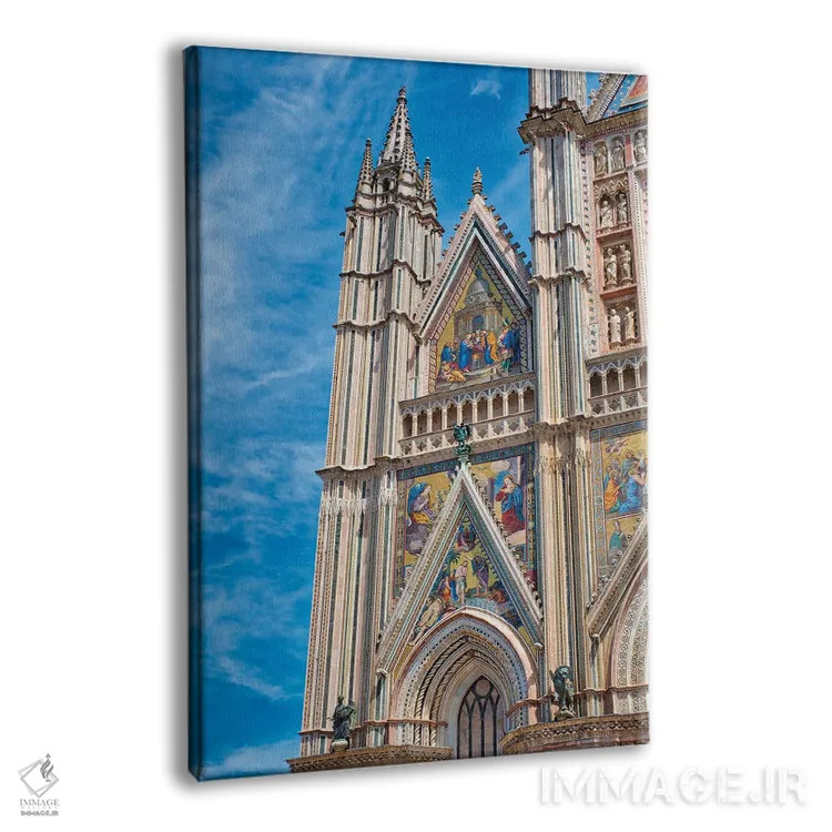 تابلو دکوراتیو Umbria, Orvieto. Orvieto Cathedral With It's Beautiful Facade… اثر تری اگرز - نمای پرسپکتیو محصول