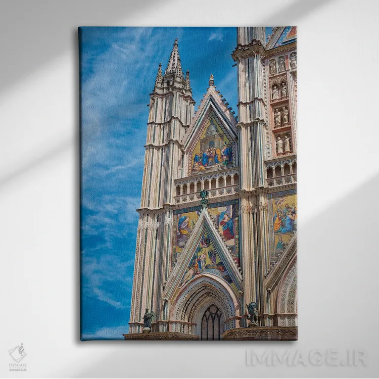 تابلو دکوراتیو Umbria, Orvieto. Orvieto Cathedral With It's Beautiful Facade… اثر تری اگرز - نمای روبهرو روی دیوار