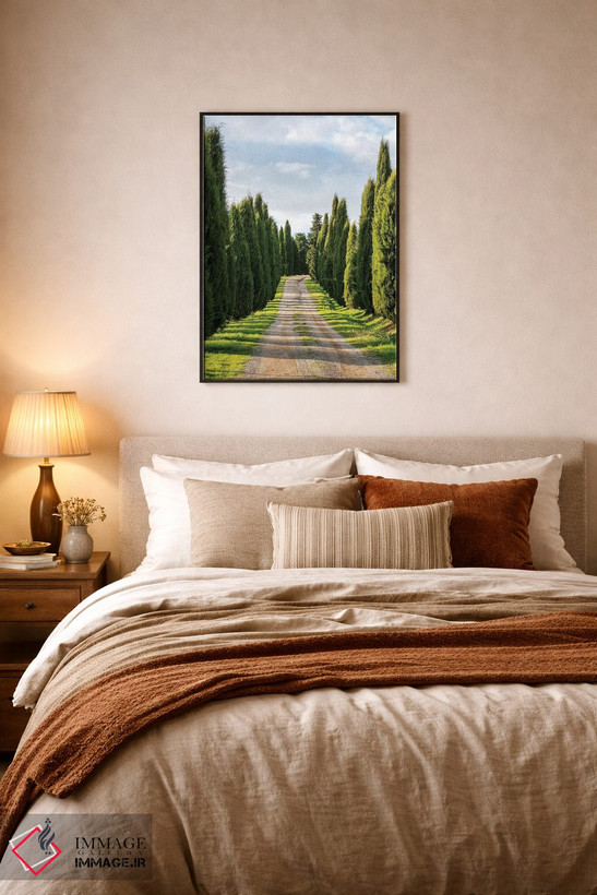 تابلو دکوراتیو Tuscany, Long Driveway lined with Cypress trees,ایتالیا، توسکا… اثر تری اگرز - D6B