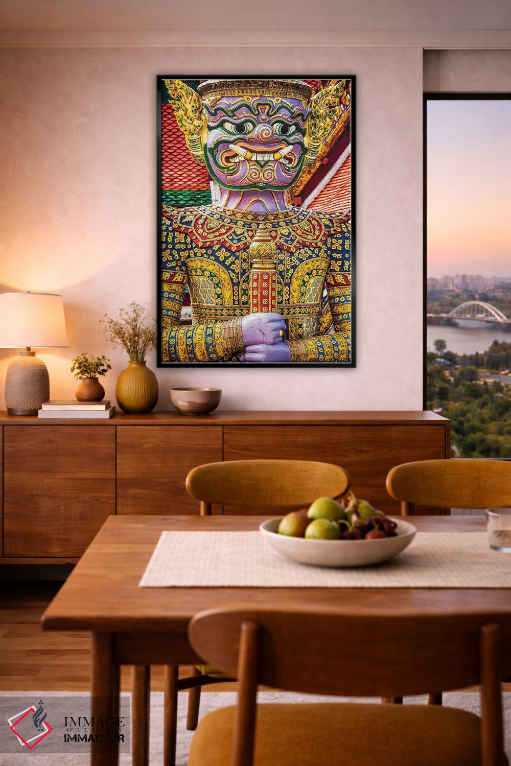 تابلو دکوراتیو Bangkok, Yaksha at Wat Phra Kaeo The Grand Palace,تایلند، بانک… اثر تری اگرز - D6B