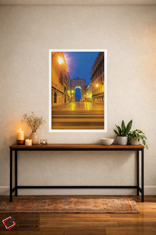 تابلو دکوراتیو Lisbon. Entrance of Praca Do Comercio,پرتغال، لیسبون. ورودی پر… اثر تری اگرز - D3W