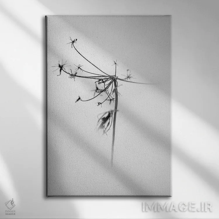 تابلو دکوراتیو در میان گل ها یک اثر تیس آلبرس - نمای روبهرو روی دیوار