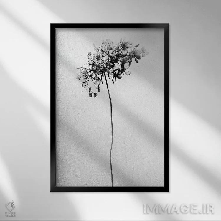 تابلو دکوراتیو در میان گل ها دو اثر تیس آلبرس - نمای قابدار مشکی