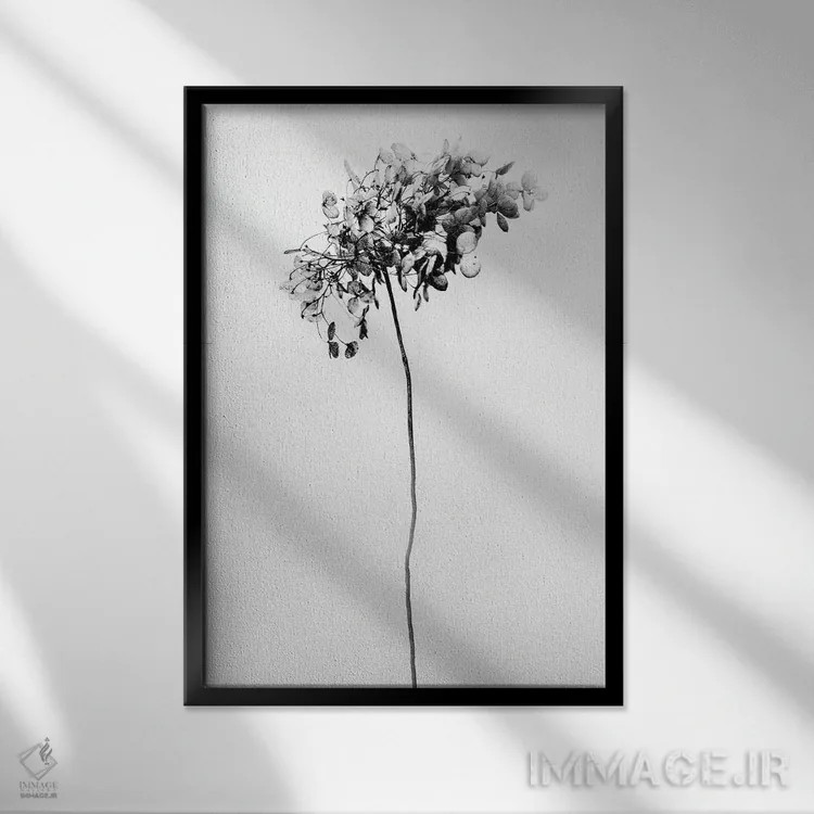 تابلو دکوراتیو در میان گل ها دو اثر تیس آلبرس - نمای قابدار مشکی