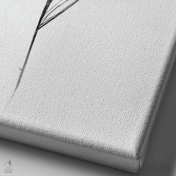 تابلو دکوراتیو در میان گل ها سه اثر تیس آلبرس - نمای نزدیک بافت بوم