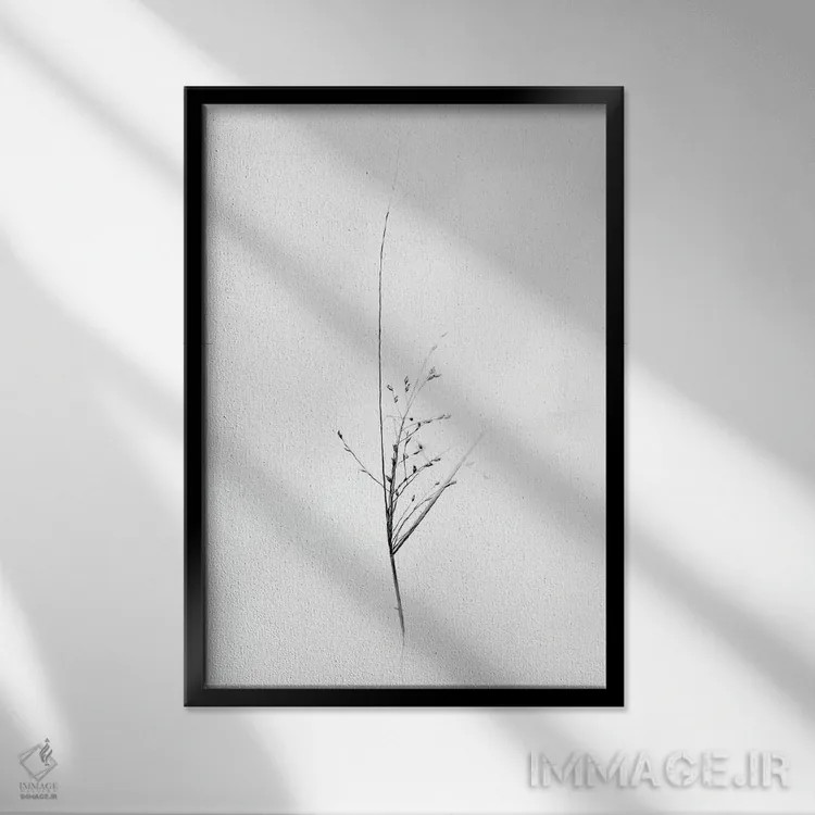 تابلو دکوراتیو در میان گل ها سه اثر تیس آلبرس - نمای قابدار مشکی