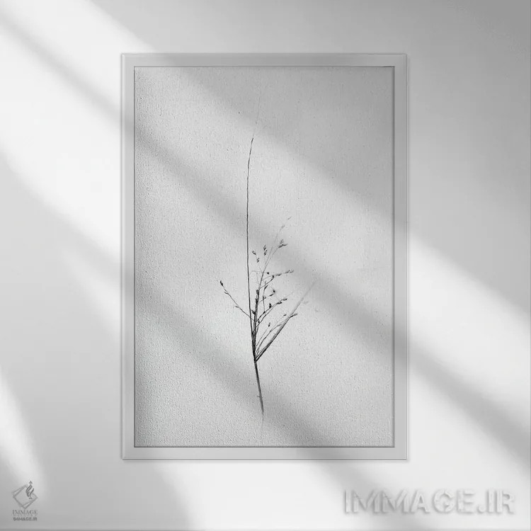 تابلو دکوراتیو در میان گل ها سه اثر تیس آلبرس - نمای قابدار سفید