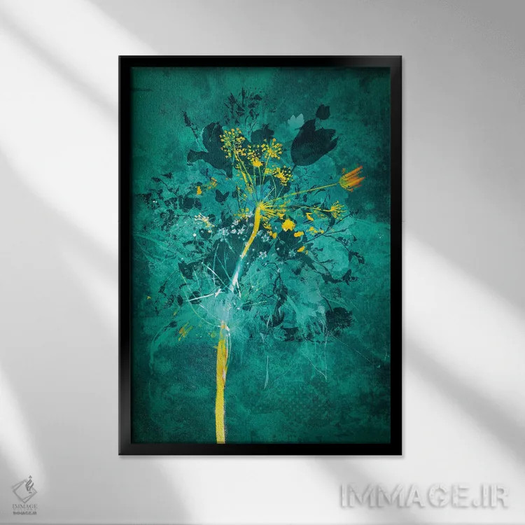 تابلو انتزاعی عمیق کاویدن اثر تیس آلبرس - نمای قابدار مشکی