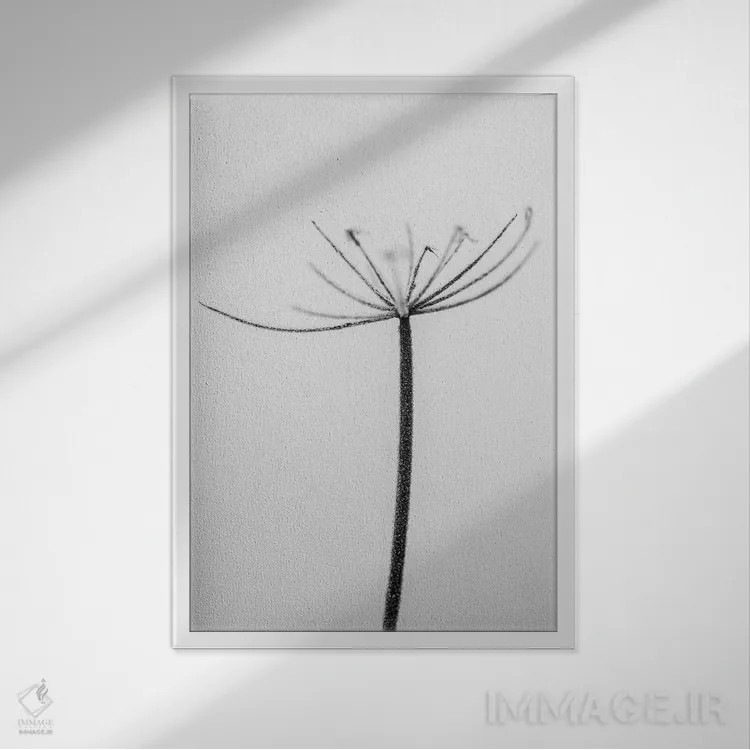 تابلو دکوراتیو در میان گل ها سیزده اثر تیس آلبرس - نمای قابدار سفید
