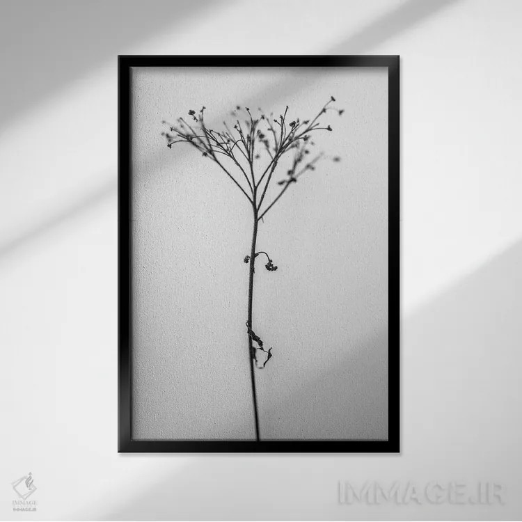 تابلو دکوراتیو در میان گل ها هجده اثر تیس آلبرس - نمای قابدار مشکی