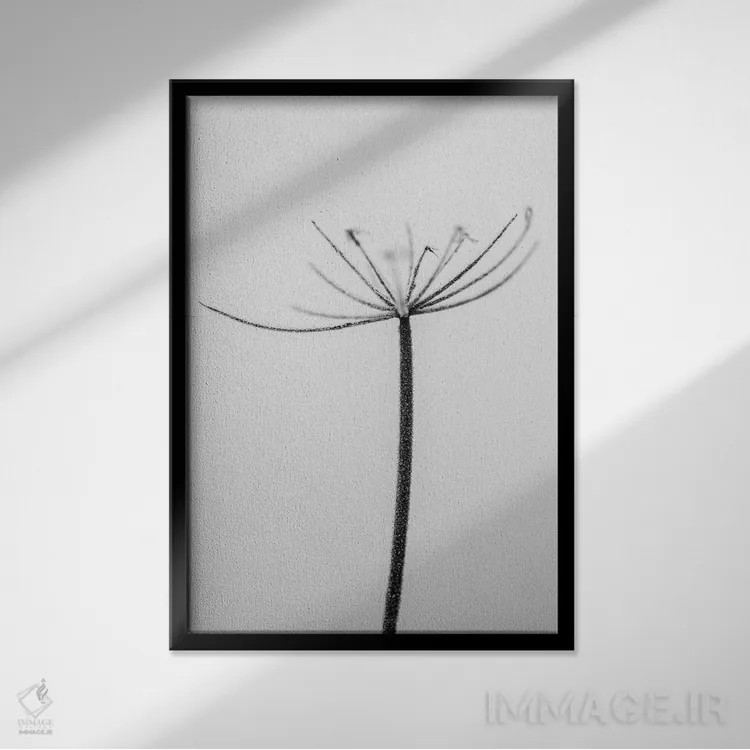 تابلو دکوراتیو در میان گل ها سیزده اثر تیس آلبرس - نمای قابدار مشکی
