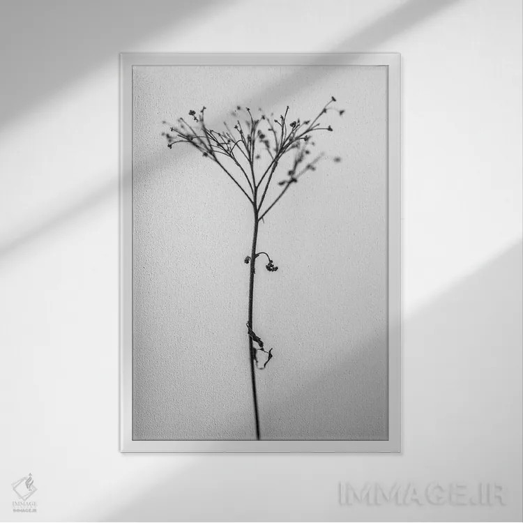 تابلو دکوراتیو در میان گل ها هجده اثر تیس آلبرس - نمای قابدار سفید