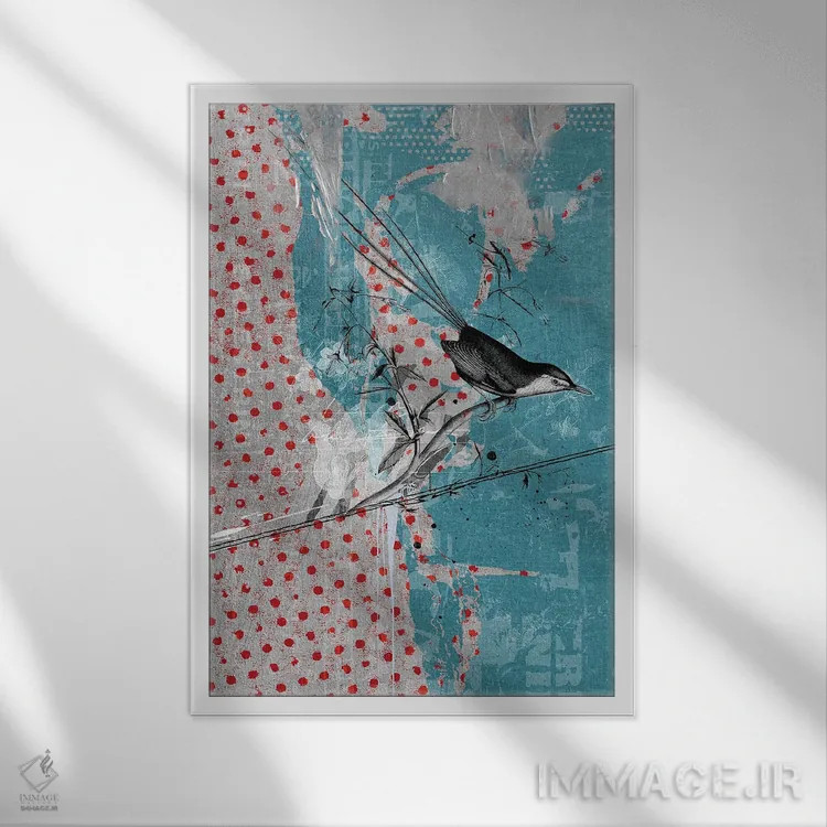تابلو انتزاعی قانونی برای زندگی اثر تیس آلبرس - نمای قابدار سفید