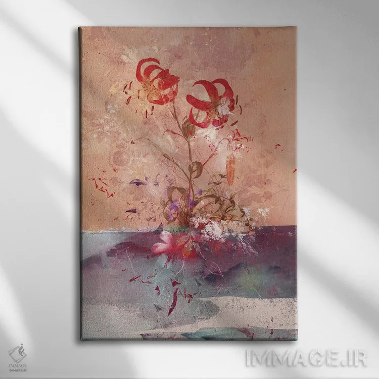 تابلو انتزاعی جای شاد اثر تیس آلبرس - نمای روبهرو روی دیوار