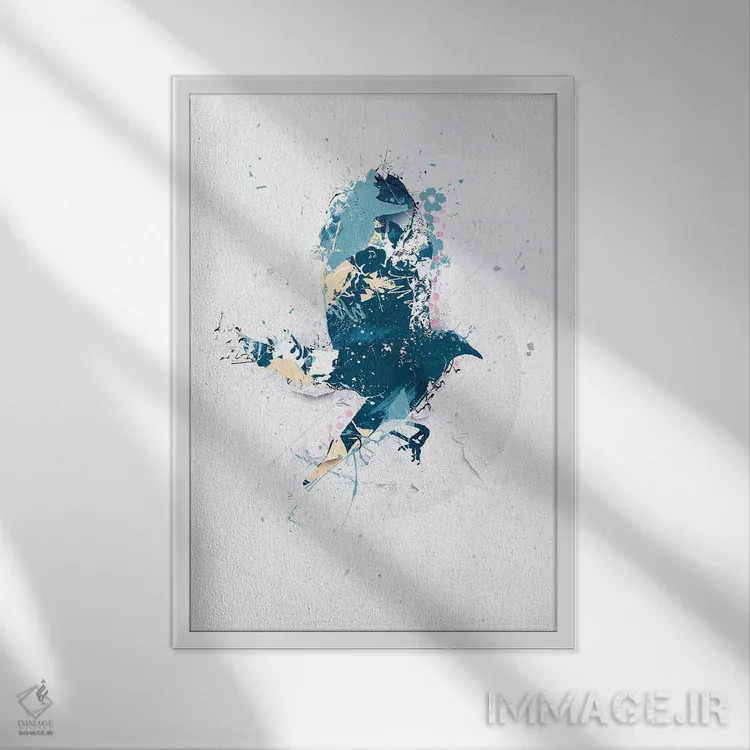 تابلو انتزاعی در حال پرواز II اثر تیس آلبرس - نمای قابدار سفید