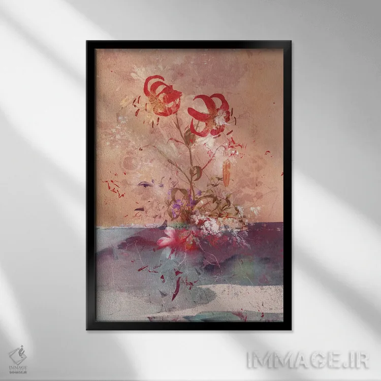 تابلو انتزاعی جای شاد اثر تیس آلبرس - نمای قابدار مشکی