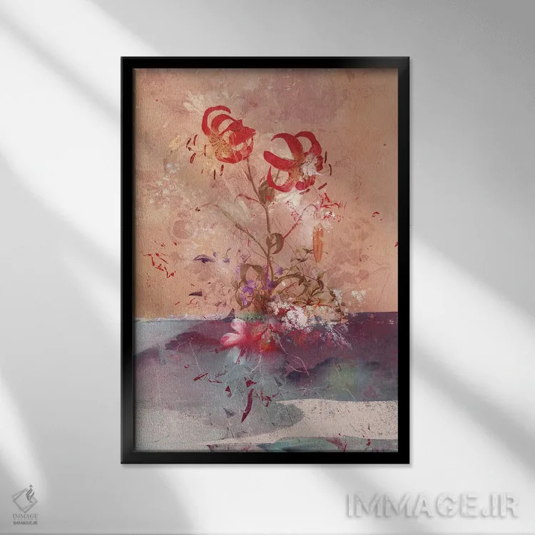 تابلو انتزاعی جای شاد اثر تیس آلبرس - نمای قابدار مشکی