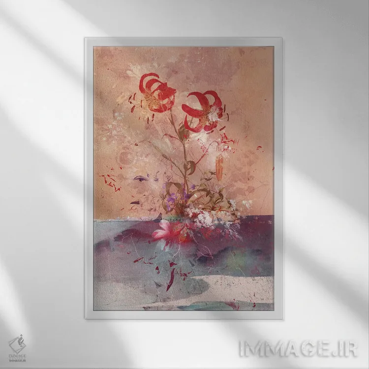 تابلو انتزاعی جای شاد اثر تیس آلبرس - نمای قابدار سفید