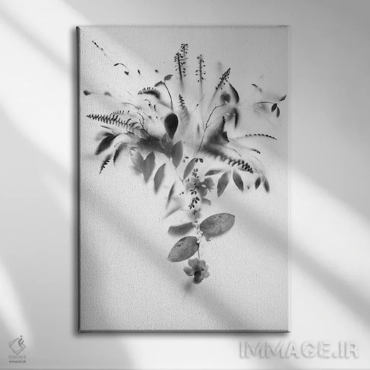 تابلو مینیمال حجاب طبیعی چهارم اثر تیس آلبرس - نمای روبهرو روی دیوار