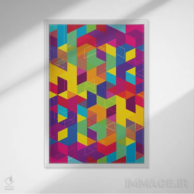 تابلو انتزاعی الگوی دهم اثر آرتنی یو - نمای قابدار سفید