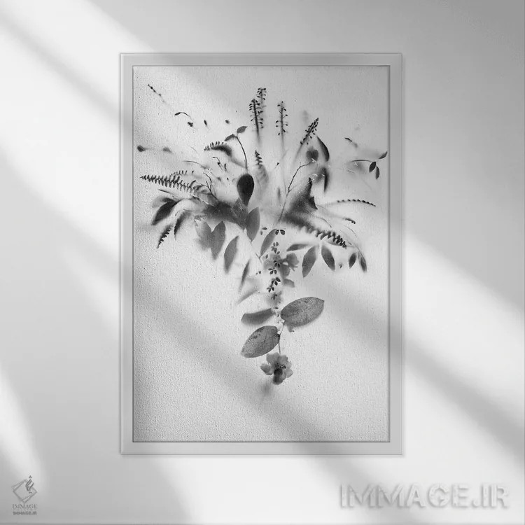 تابلو مینیمال حجاب طبیعی چهارم اثر تیس آلبرس - نمای قابدار سفید