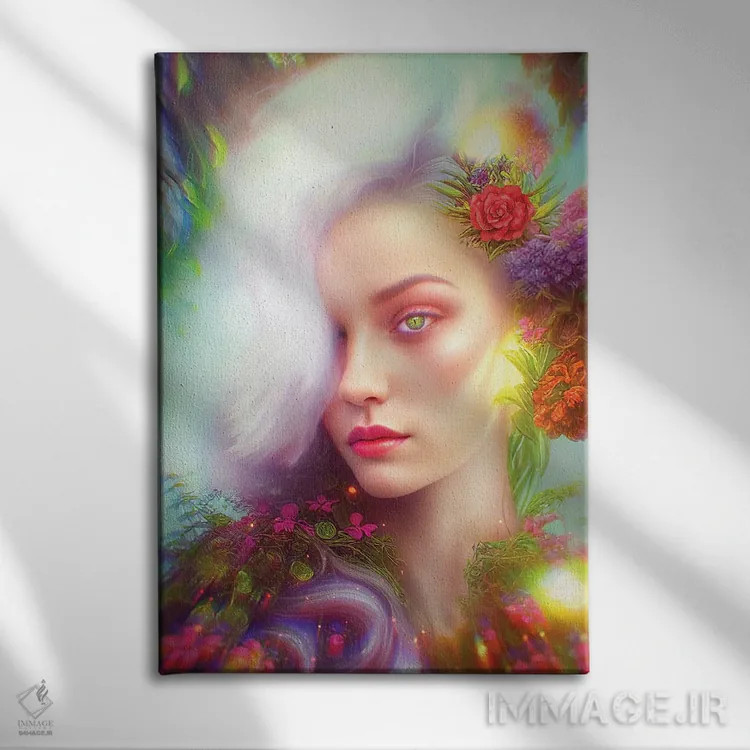 تابلو دکوراتیو پرتـره دلنشین اثر آرتنی یو - نمای روبهرو روی دیوار