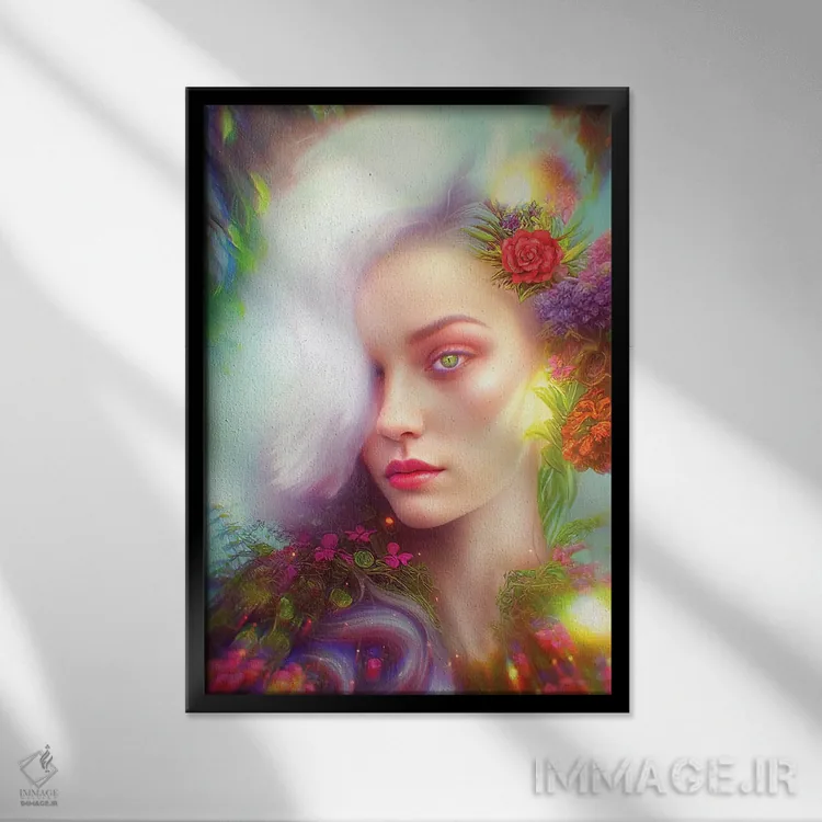 تابلو دکوراتیو پرتـره دلنشین اثر آرتنی یو - نمای قابدار مشکی