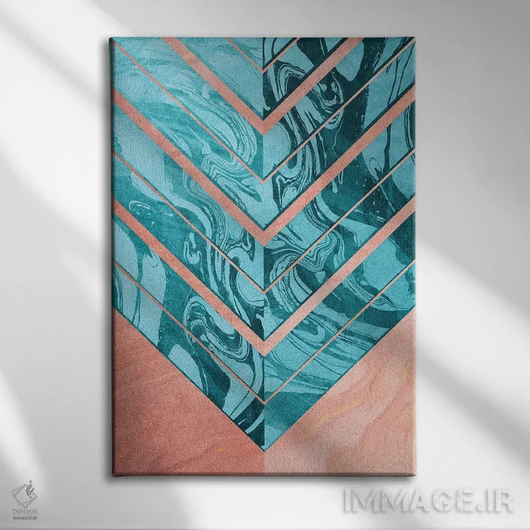 تابلو مینیمال هندسی شماره XXVII اثر آرتنی یو - نمای روبهرو روی دیوار