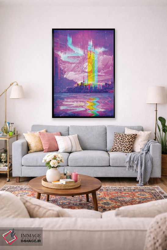 تابلو دکوراتیو شهر بلاک چین اثر آرتنی یو - D1B