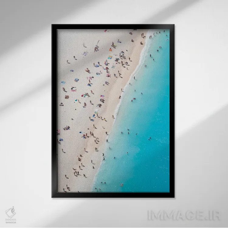 تابلو مدرن Cephalonia, Ionian Islands, Greece,نمای هوایی ساحل میر توس VI… اثر ماتئو کولومبو - نمای قابدار مشکی