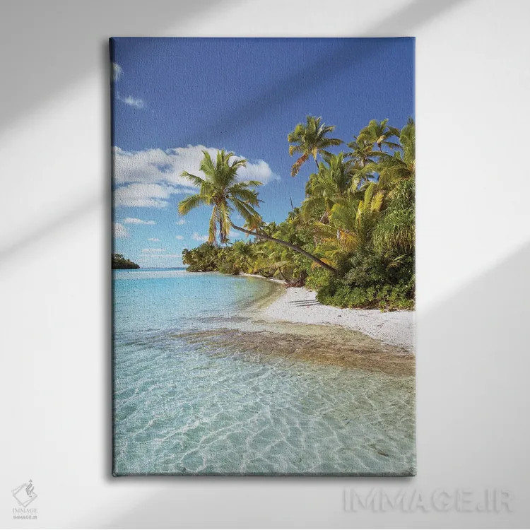 تابلو دکوراتیو Cook Islands,ساحل بی نقص، جزایر کوک اثر ماتئو کولومبو - نمای روبهرو روی دیوار