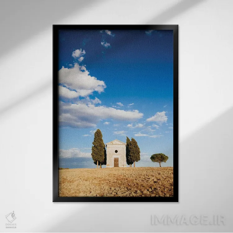 تابلو دکوراتیو Val d'Orcia, Tuscany, Italy,کلیسای ویتالتا ، والدورچیا، ت… اثر ماتئو کولومبو - نمای قابدار مشکی