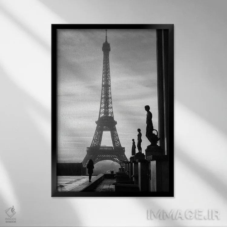 تابلو دکوراتیو Paris,تروکادرو، پاریس اثر ماتئو کولومبو - نمای قابدار مشکی