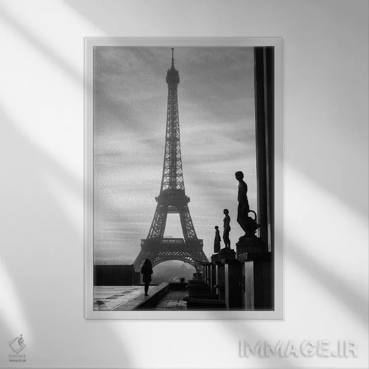 تابلو دکوراتیو Paris,تروکادرو، پاریس اثر ماتئو کولومبو - نمای قابدار سفید